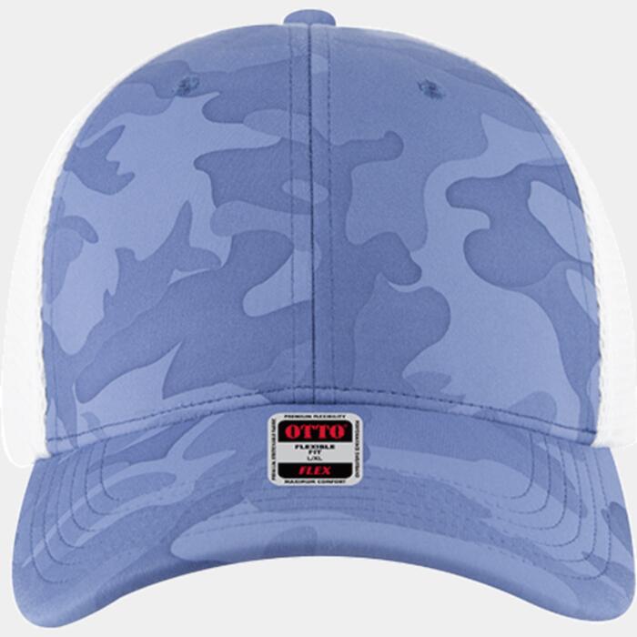 OTTO CAP "OTTO FLEX" Fitted 6 Panel Low Profile Mesh Back Trucker Hat Thumbnail