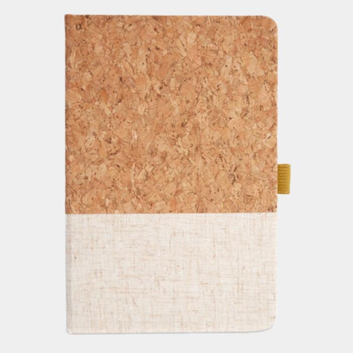 Cork And Heathered Fabric Hardcover Journal 5.5" X 8.25" Thumbnail