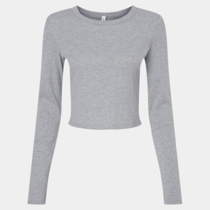 Women's Micro Rib Long Sleeve Baby Tee Thumbnail