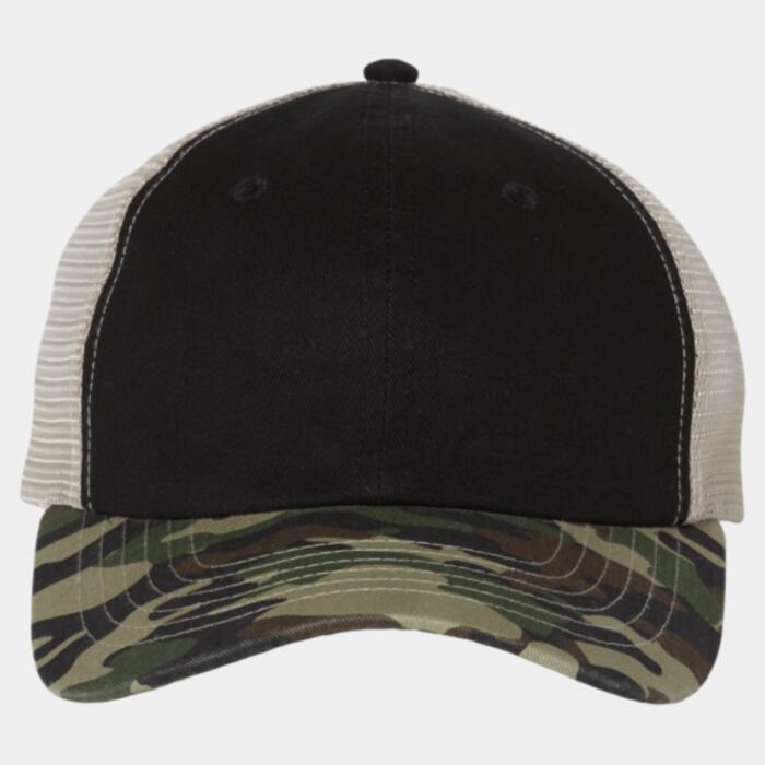 Contrast-Stitch Mesh-Back Cap Thumbnail