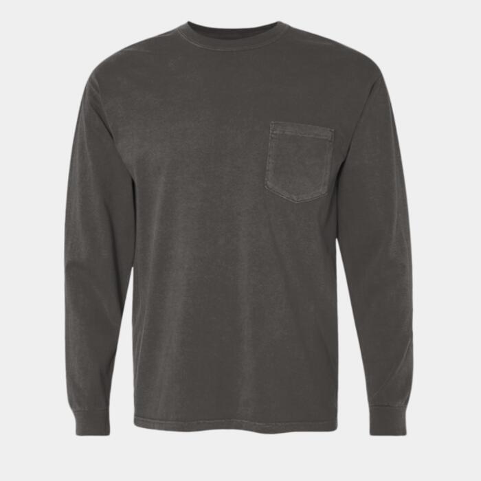 Unisex Garment-Dyed Heavyweight Long Sleeve Pocket T-Shirt Thumbnail