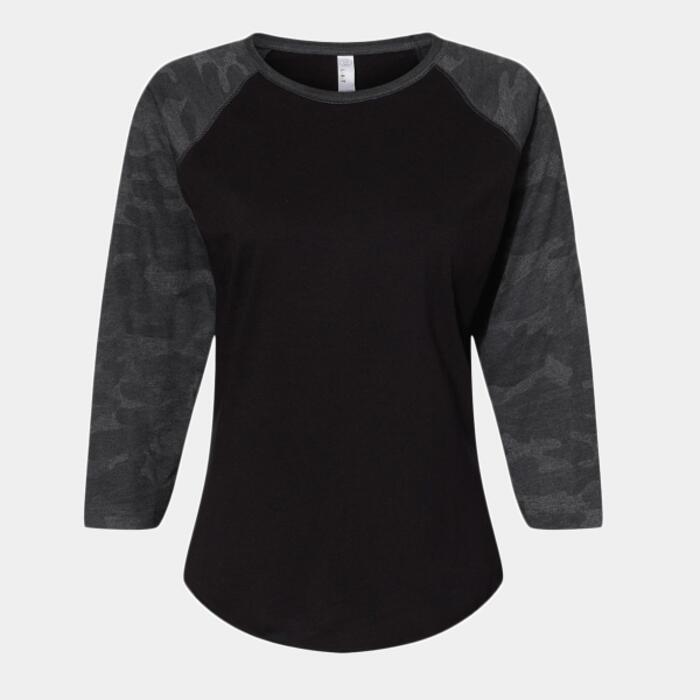 Women's Baseball Fine Jersey Three-Quarter Sleeve Tee Thumbnail