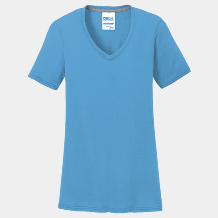 Women's Performance Blend V Neck Tee Thumbnail