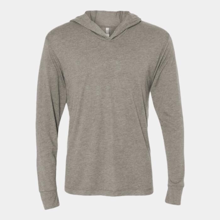 Unisex Triblend Hooded Long Sleeve Pullover T-Shirt Thumbnail