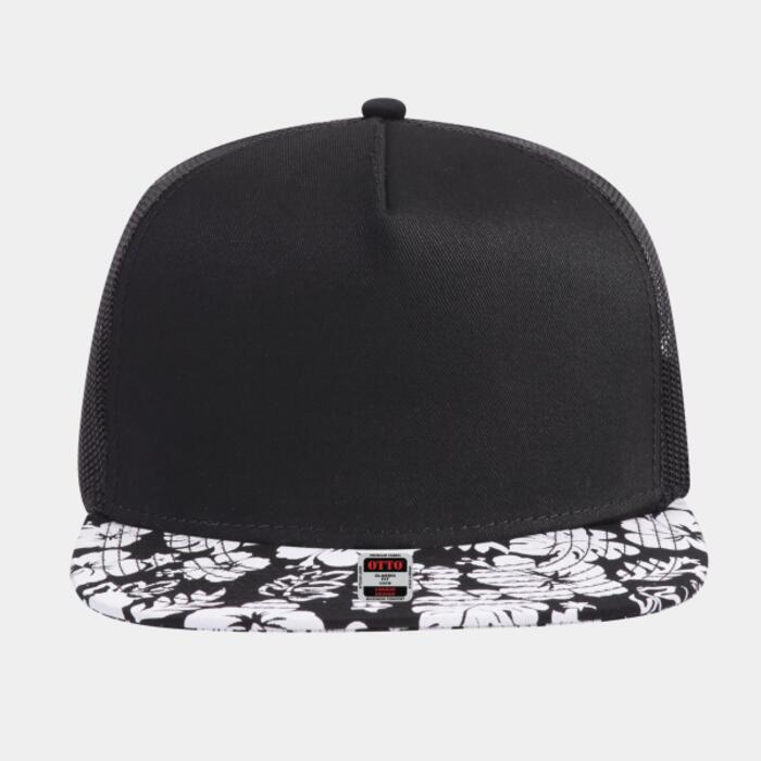 OTTO CAP "OTTO SNAP" 5 Panel Mid Profile Mesh Back Trucker Snapback Hat Thumbnail