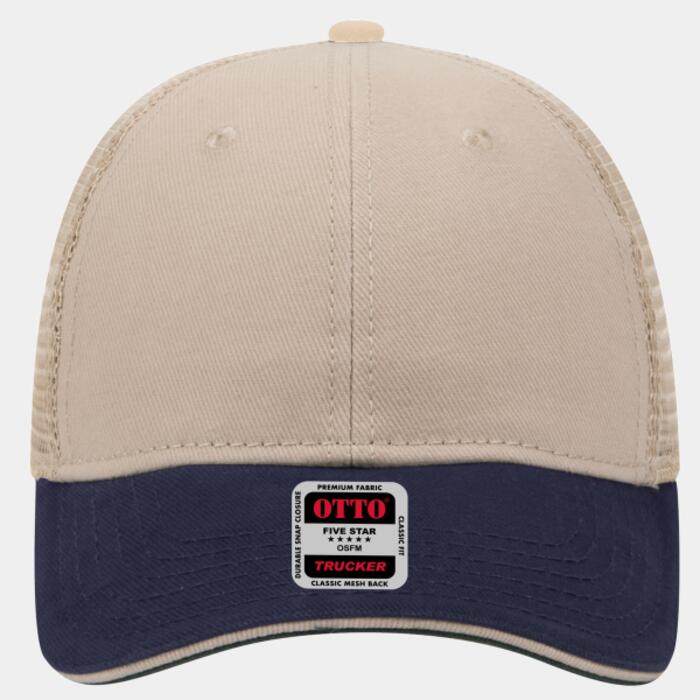 OTTO CAP 6 Panel Low Profile Mesh Back Trucker Hat Thumbnail