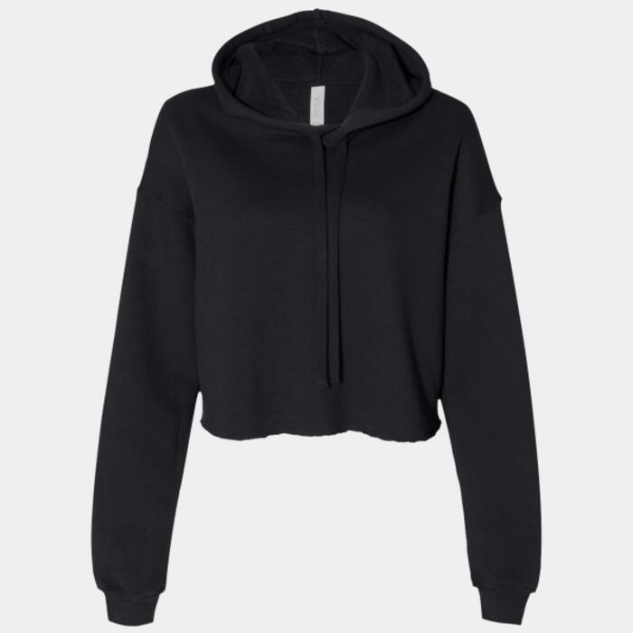 Women's Crop Fleece Hoodie Sweatshirt Thumbnail