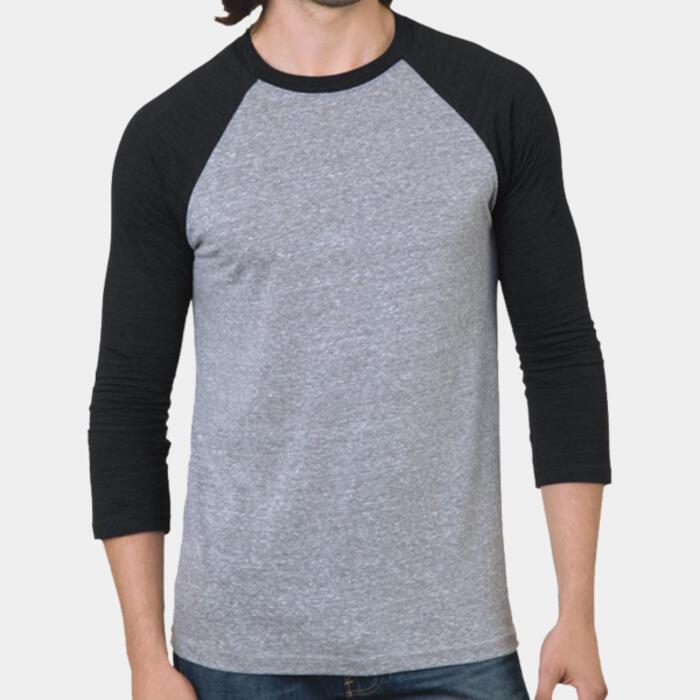Unisex Triblend Three-Quarter Sleeve Raglan T-Shirt Thumbnail
