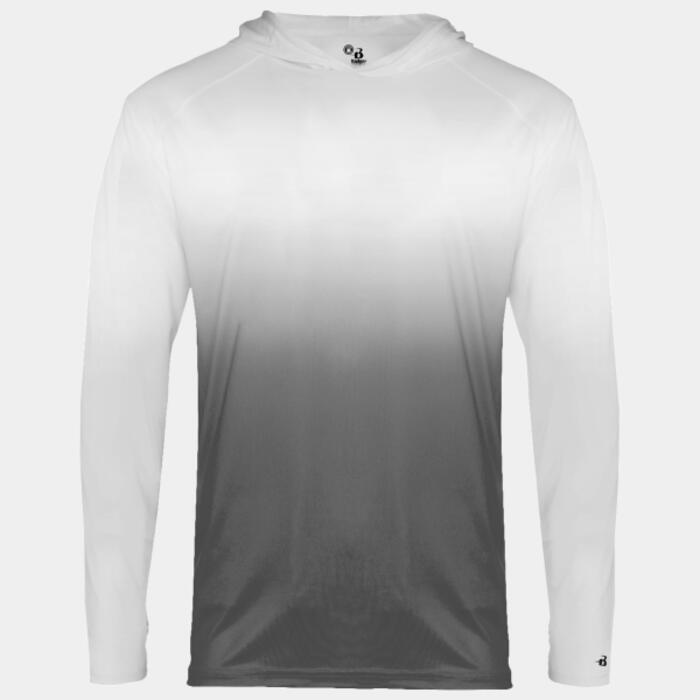 Men's Ombre Long Sleeve Hooded T-Shirt Thumbnail