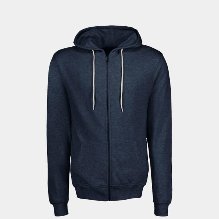 Unisex Retro Heather Full-Zip Hooded Sweatshirt Thumbnail
