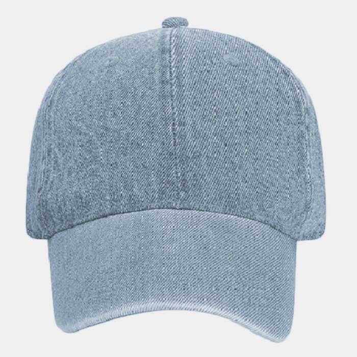 OTTO Garment Washed Pigment Dyed Denim Six Panel Low Profile Dad Hat Thumbnail