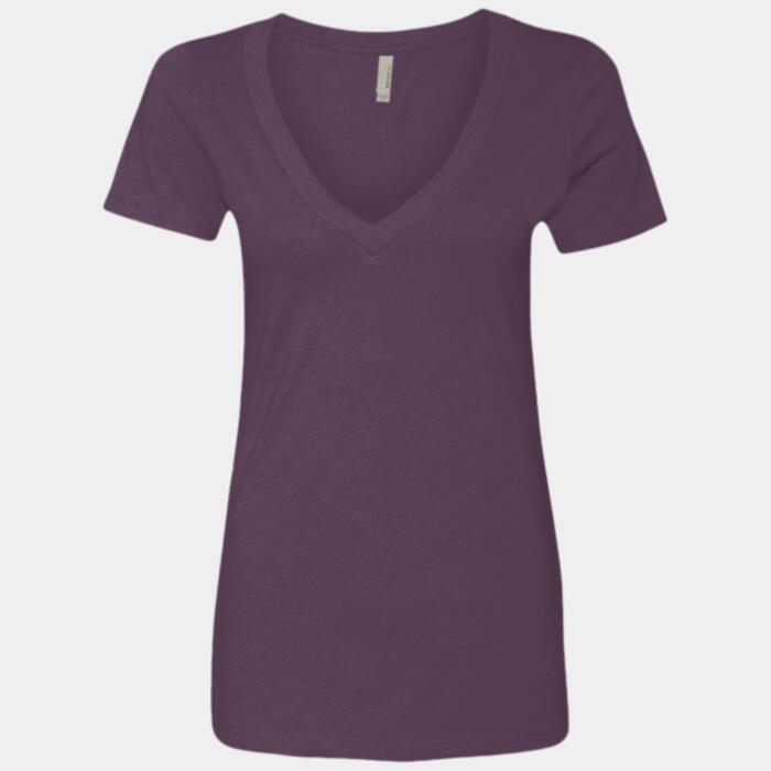 Women’s CVC Short Sleeve Deep V Thumbnail