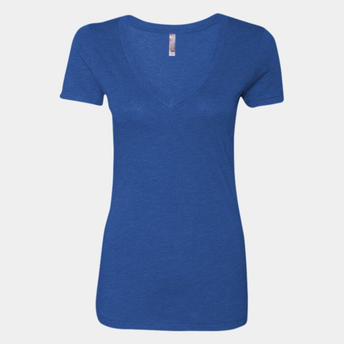 Women’s Triblend Short Sleeve Deep V Thumbnail